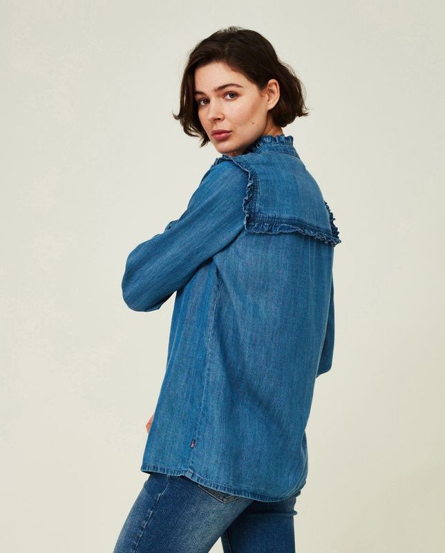 JORDAN LYOCELL RUFFLE BLOUSE
